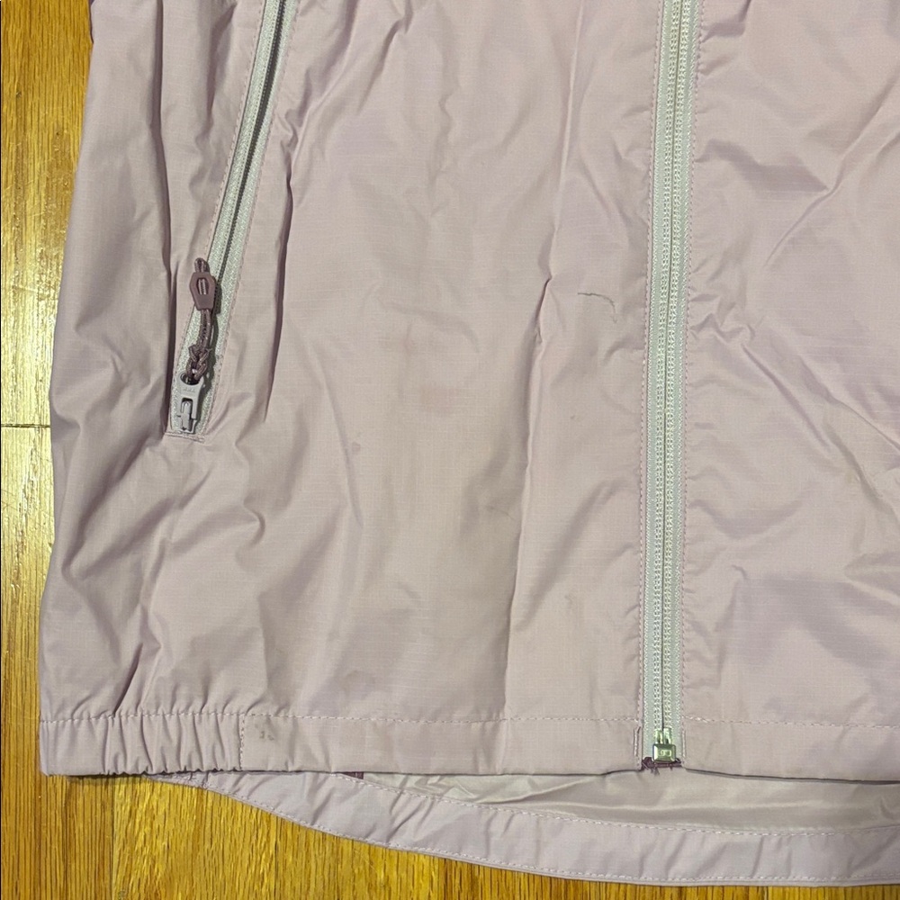 L.L bean Purple and Pink Hooded rain coat - Picture 2 of 3